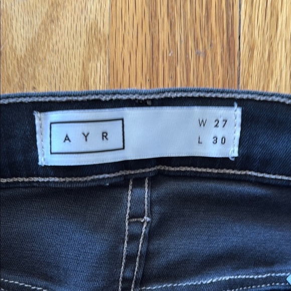 AYR sz 27x30 Hi-Rise Skinny Jean Dark Blue great pre owned condition - Picture 3 of 9